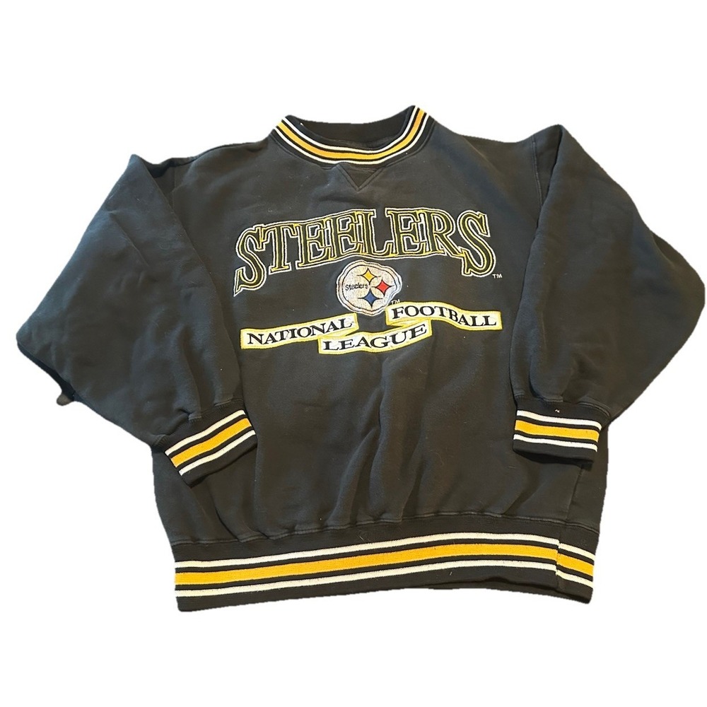 Vintage 90's Pittsburg Steelers Football Sweater NFL Size S Logo‎ Athletic